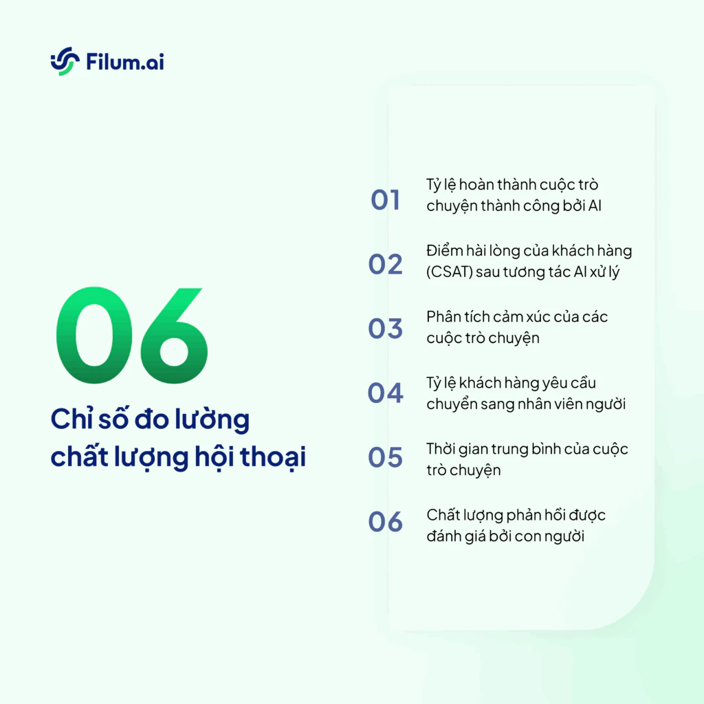 Chỉ số đo lường chất lượng hội thoại bởi AI Agent