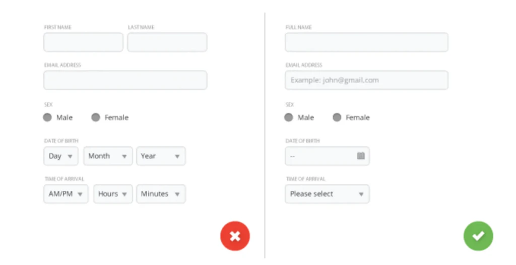 Doanh nghiệp có thể cân nhắc gộp một số trường (fields) lại với nhau để tiết kiệm không gian và thời gian làm khảo sát