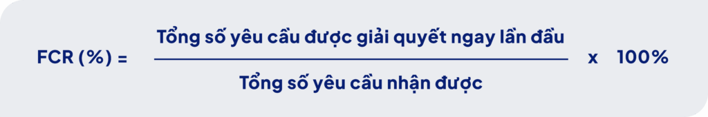 Công thức tính First Contact Resolution (FCR)