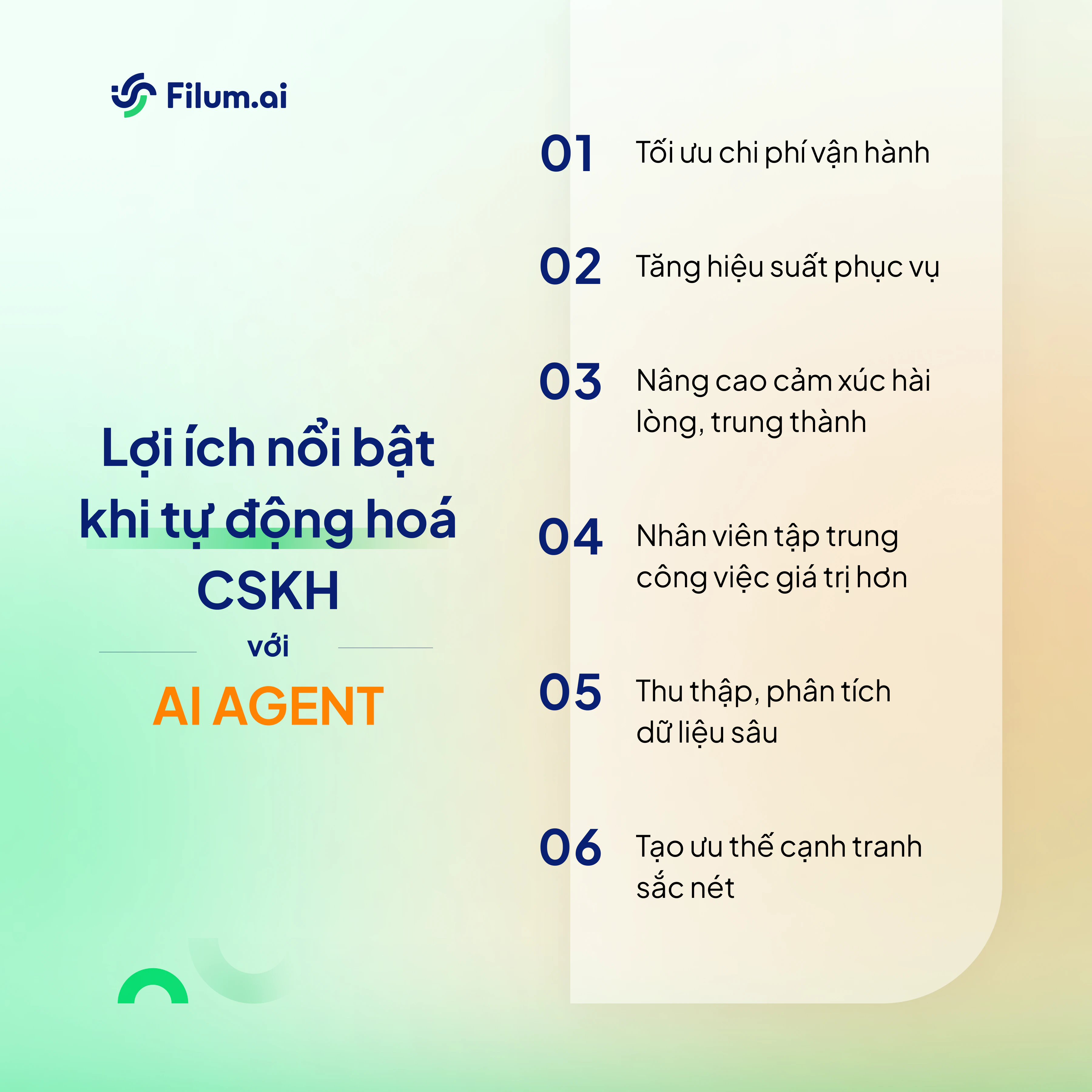 Lợi ích nổi bật khi tự động hoá CSKH vưới AI Agent