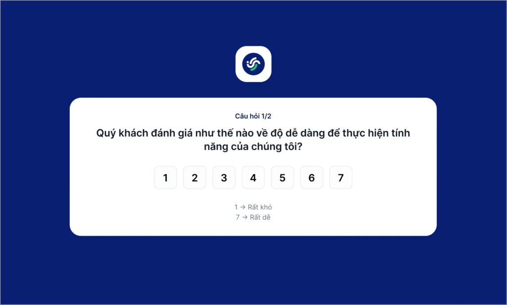 Ví dụ về câu hỏi chỉ số CES