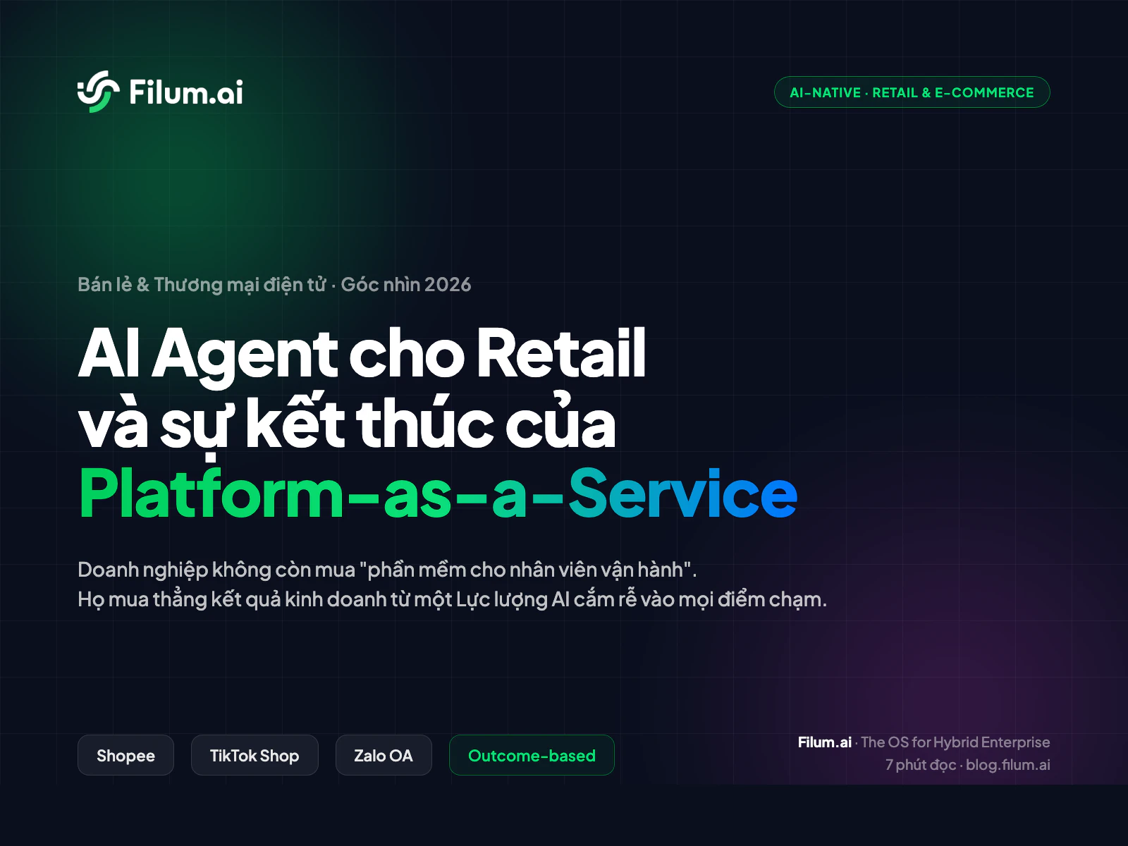 AI Agent cho Retail & E-commerce và sự kết thúc của Platform-as-a-Service