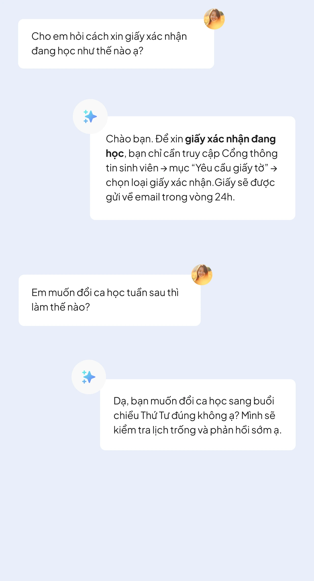 Xử lí 90% yêu cầu hành chính