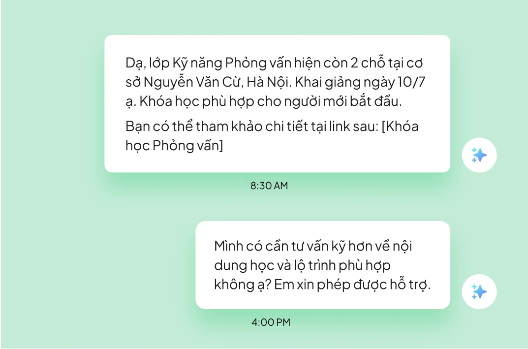 Follow-up thật tinh tế
