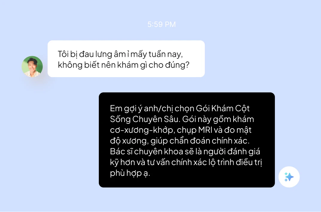 Gợi ý gói dịch vụ tận tâm