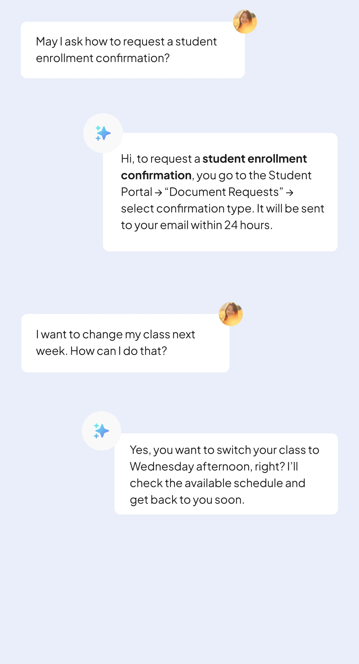 Resolve 90% of admin requests