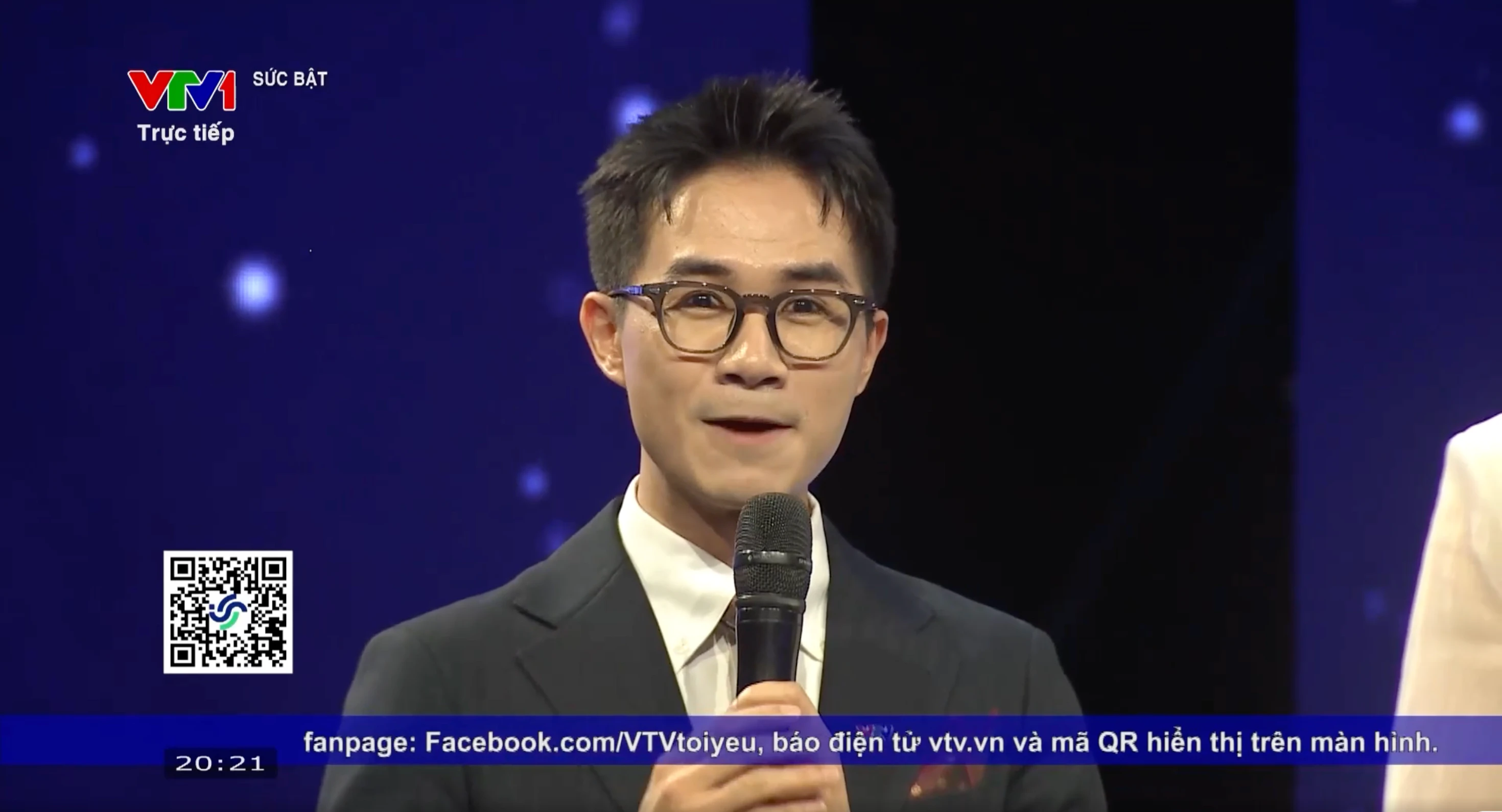 QR hiển thị góc dưới trái màn hình VTV1 Sức Bật